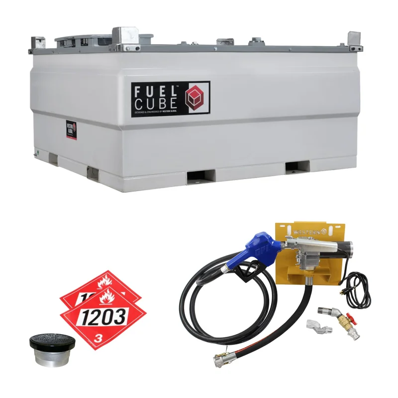 1,016 Gallon FuelCube with 115V/12GPM Gasoline Pump Kit | FCPWN1000-11512GP-SNN-G