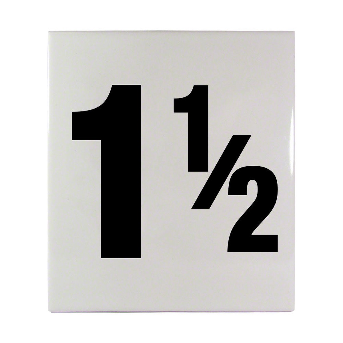 1 1/2 Ceramic Smooth Tile Depth Marker 6 Inch x 6 Inch with 4 Inch Lettering