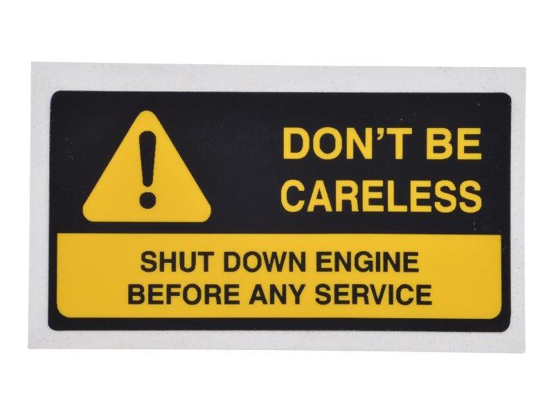 10121319 Decal, Don'T Be Careless | JLG