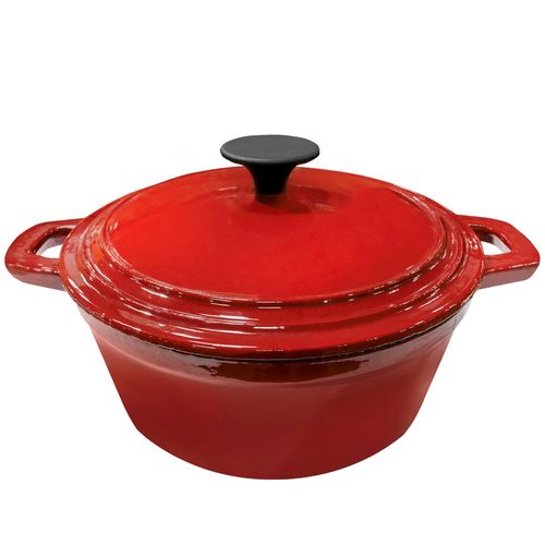 Carolina Cooker Enamel Cast Iron Pot with Lid, 2.5 Qt.