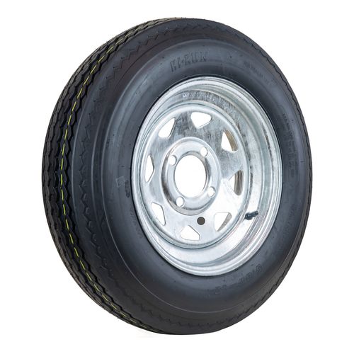 HI-RUN Trailer Tire, 5.30-12, 4-Hole, Load Range B, Galvanized Wheel, ASB1142