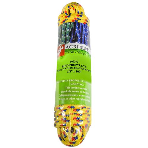 Multi-Color Utility Rope, 3/8 In. x 100 Ft.