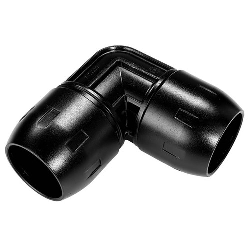 FastPipe 3 in. 90° Elbow for Aluminum Pipe, Black