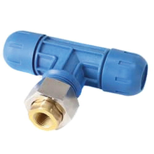 FastPipe Reducing Tees Fitting for Aluminum Pipe, Main to FNPT