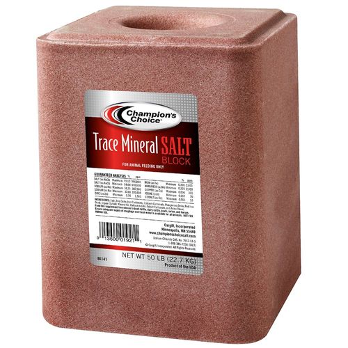 Champions Choice Trace Mineral Salt, 50 LB. Block 100012624
