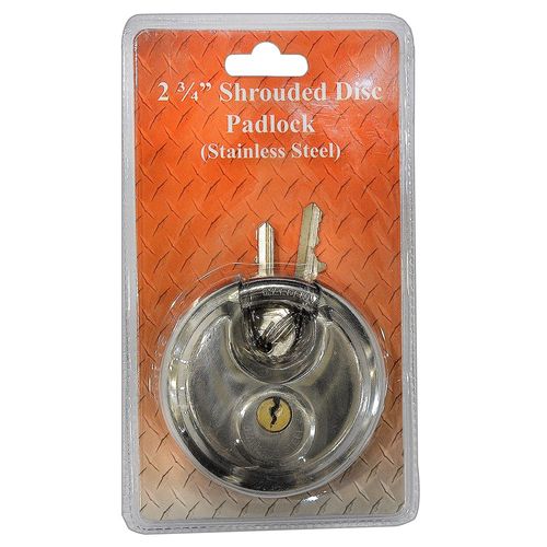 2-3/4" Stainless Steel Shrouded Disc Padlock