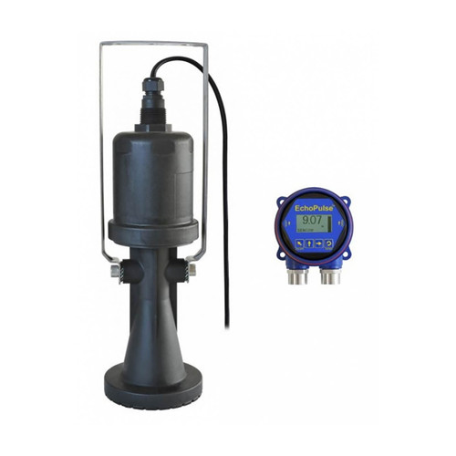 Flowline EchoPulse LR30 Radar Liquid Level Sensor Transmitter & Remote Display w/ 26 GHz Pulse Radar, 98.4 ft. Range, General Purpose