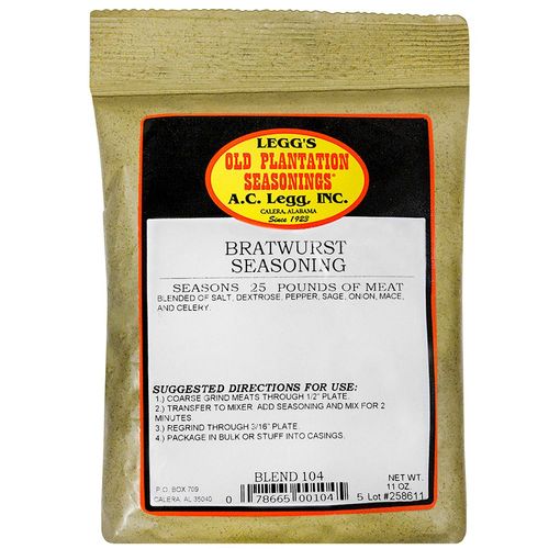 AC Legg Blend #104 Bratwurst Seasoning (11 oz.)