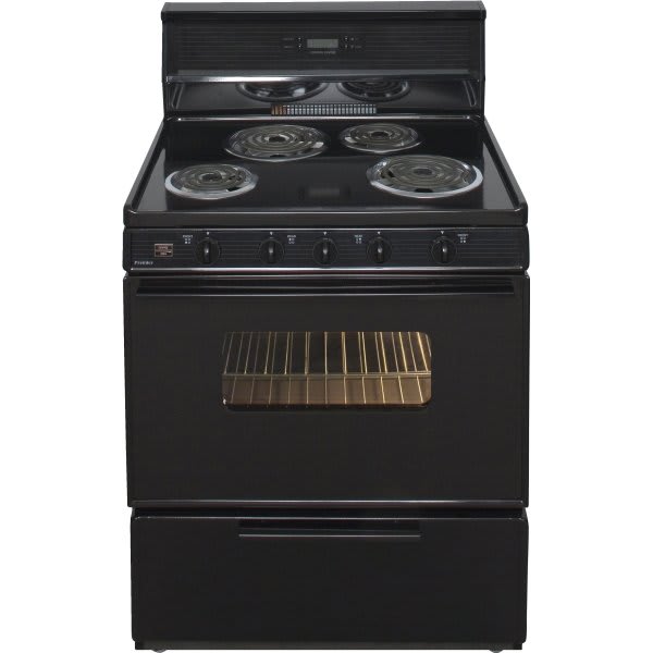 Premier 30 In 3.9 Cu Ft Electric Coil Range /W Oven Window Black