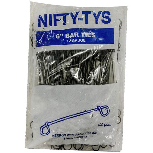 6" Bar Ties, 17 Gauge (100/Bag)
