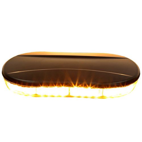 Oval Mini Light Bar Amber Light 9.880" x 6.69" x 1.625"
