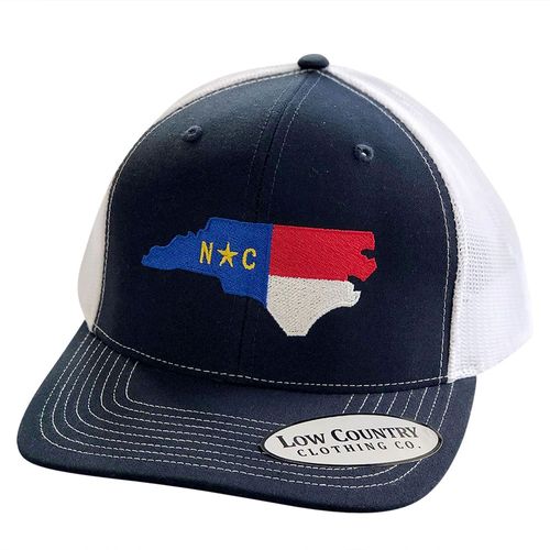 Low Country NC State Flag, Navy/White Snapback Hat
