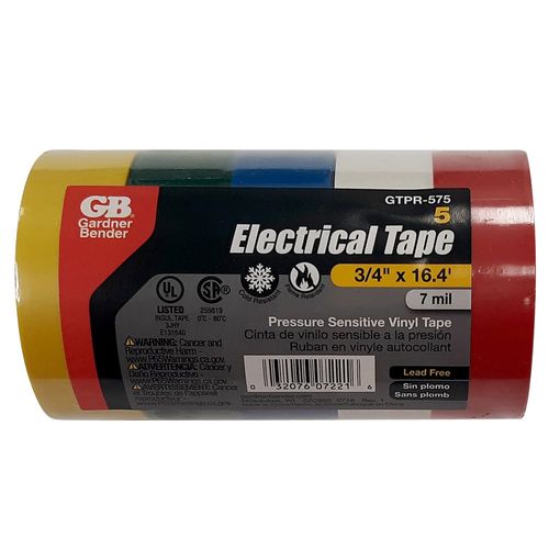 3/4 in. x 12 ft. Electrical Tape (5 Pack)