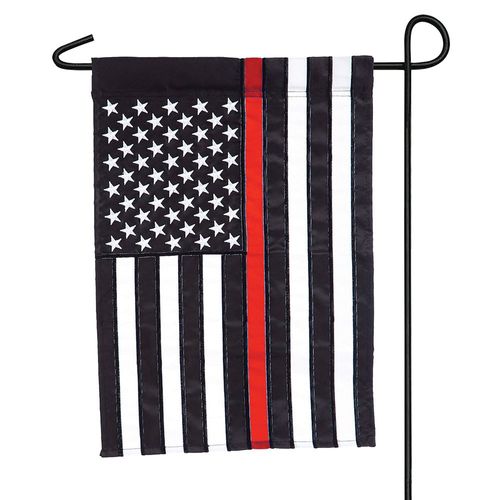 Thin Red Line Garden Flag 12-1/2 in. x 18 in.