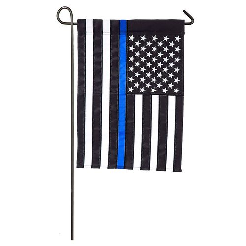 Thin Blue Line Garden Flag 12-1/2 in. x 18 in.