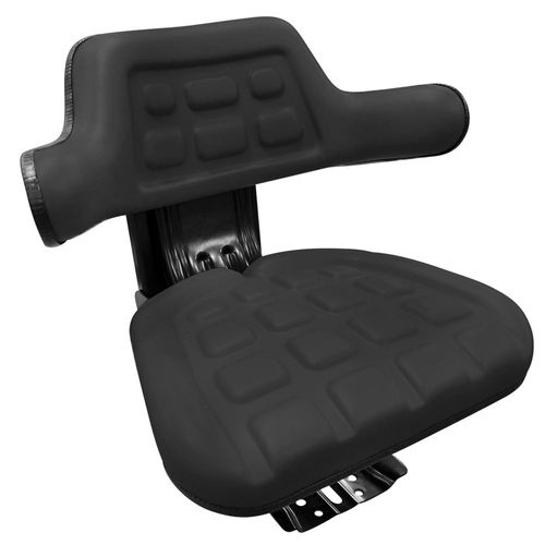 Tractor Seat Black with Slide & Suspension