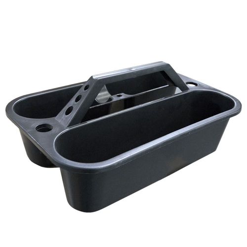 Plastic Tray, Black with Handle