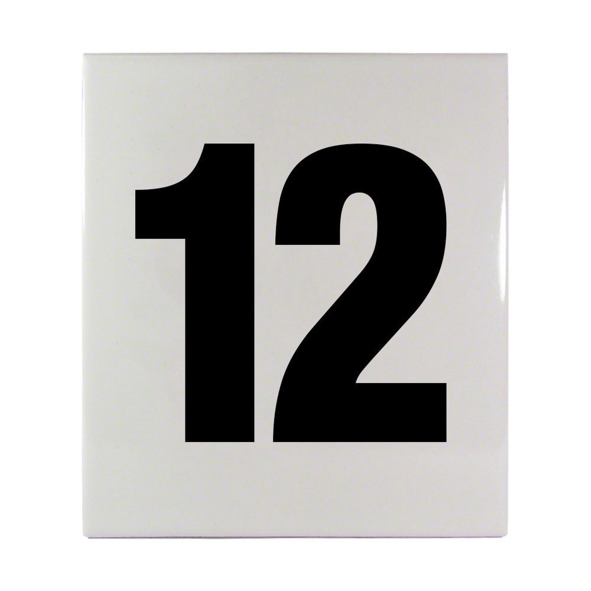 12 Ceramic Smooth Tile Depth Marker 6 Inch x 6 Inch with 4 Inch Lettering