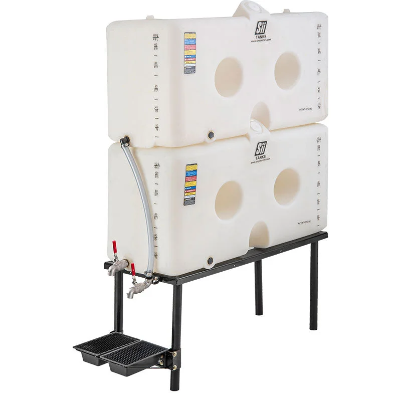 120/120 Gallon Slimtainer Gravity Feed System w/ Drip Tray | SST120-2