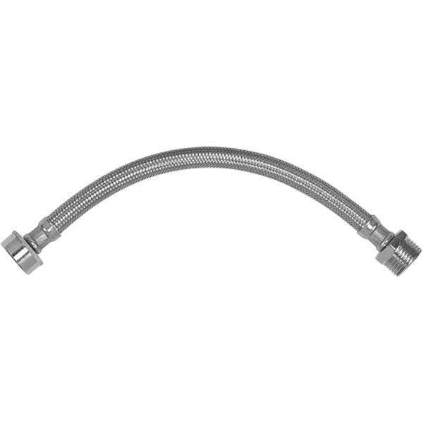 Eastman 3/4mht X 3/4fht X 1ft Braided Stainless Steel Steam Dryer Adapter Hose