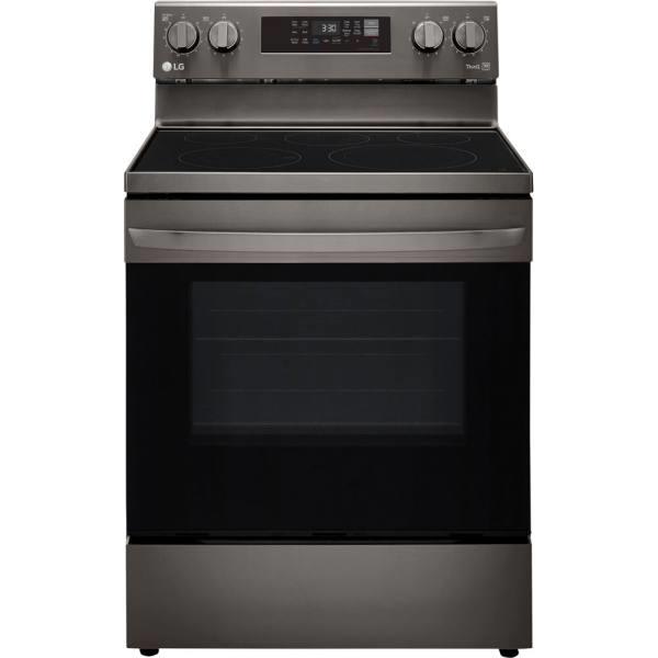 Lg 6.3-Cu Ft Electric Smart RangeBlack Stainless Steel