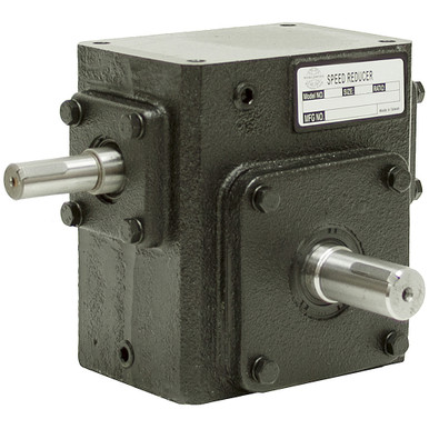 10:1 Right Angle Cast Iron WormGear Reducer 1.57 HP Right Output Worldwide HDRS-175-10-R