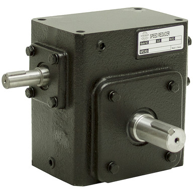 50:1 Right Angle Cast Iron WormGear Reducer 0.74 HP Right Output Worldwide HDRS-206-50-R