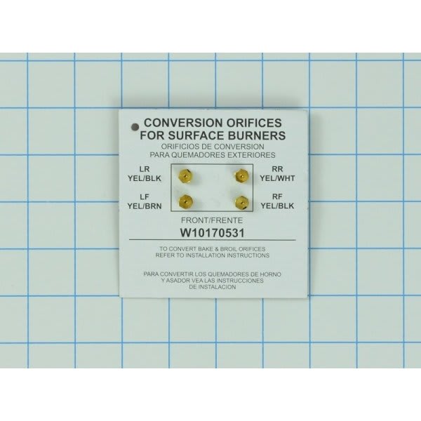 Whirlpool Replacement Lp Gas Conversion Kit For Oven, Part #wpw10170531