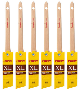 Genuine Purdy 6 Pack XL Dale Angular 1" Paint Brushes 144080310-6PK