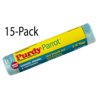 Genuine Purdy 15 Pack Parrot 9" x 1/4" Nap Roller Covers 144644091-15PK
