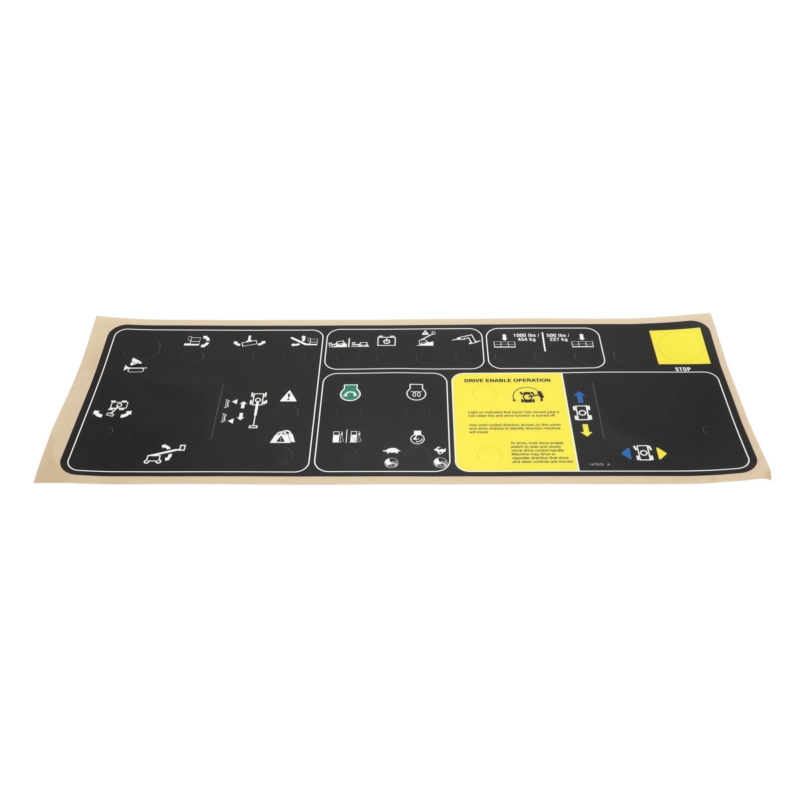 Genie Part # 147575GT – Platform Control Decal