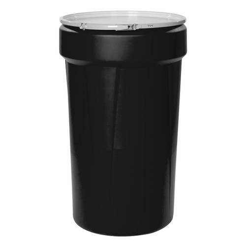 Justrite Eagle 1655MBLK 55 Gal. Lab Pack Open Head Drum, Metal Lever-Lock, Black