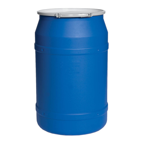 Justrite Eagle 1656MB 55 Gal. Lab Pack Open Head Drum, Metal Lever-Lock, Blue