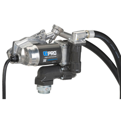 GPI V25-012MD 12V DC Transfer Pump w/ Manual Diesel Nozzle - 25 GPM