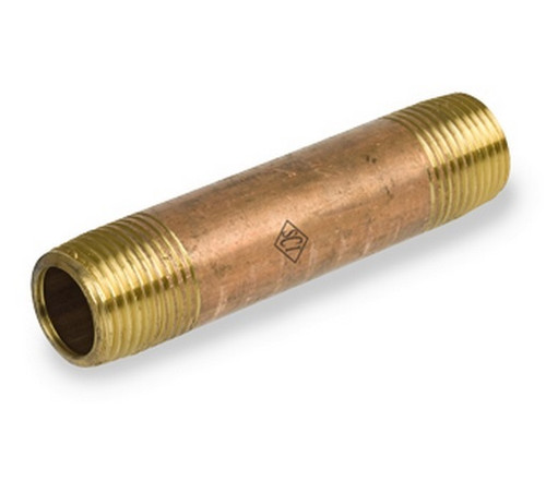 Smith Cooper 3 in. Brass Schedule 40 Seamless Pipe Nipples
