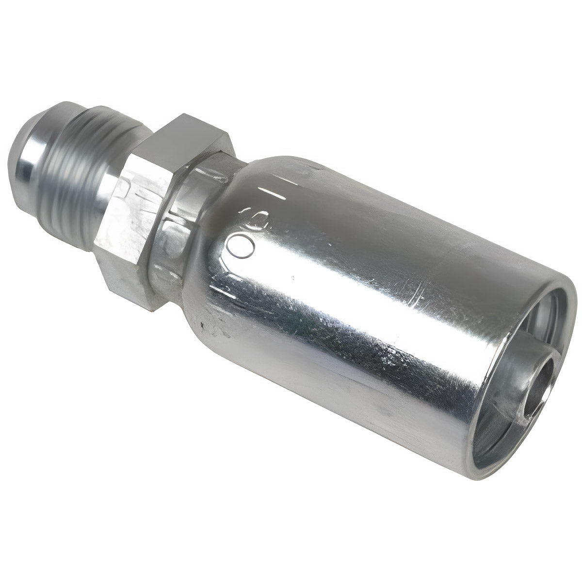 VARI-CRIMP SERIES - 3/8 INCH HOSE, WITH 5/8 X 18 THREAD SIZE, SAE 45 MALE STRAIGHT RIGID