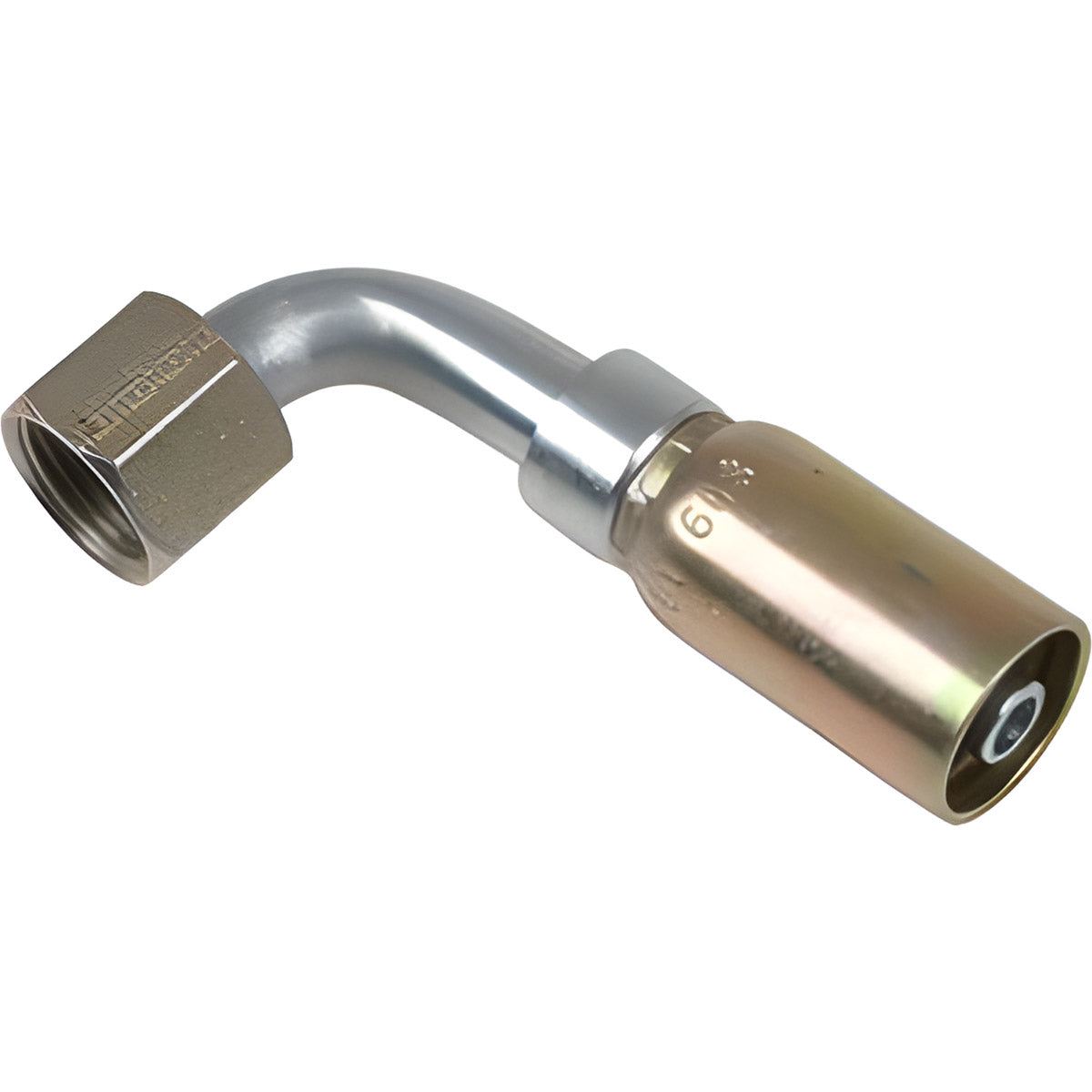 VARI-CRIMP SERIES - 3/4 INCH HOSE, WITH 7/8 X 14 THREAD SIZE, JIC FEMALE 90 ELBOW SWIVEL