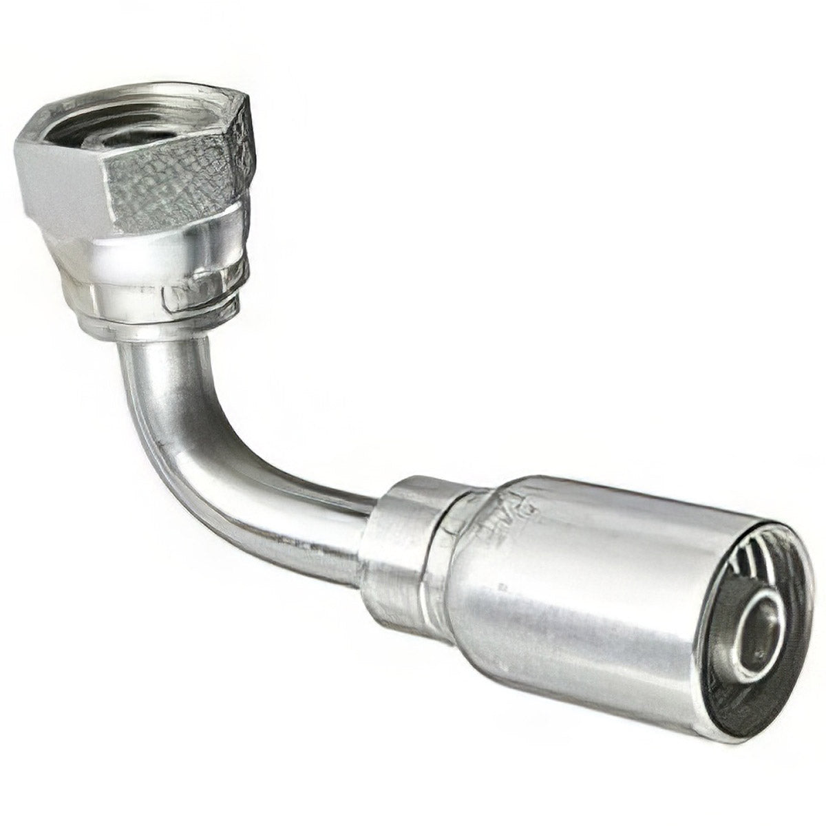 FEMALE 24 DEG SWIVEL DIN 90 DEG ELBOW