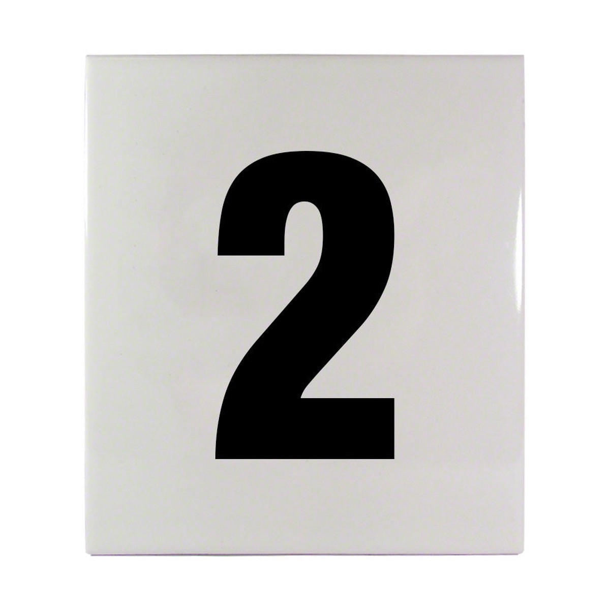 2 Ceramic Smooth Tile Depth Marker 6 Inch x 6 Inch with 4 Inch Lettering