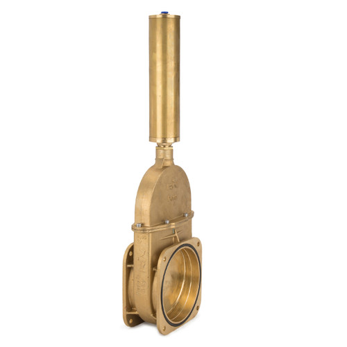 RIV Perla 8 in. Brass Piston Valve Flange X Flange W/ Air Cylinder 21 PSI