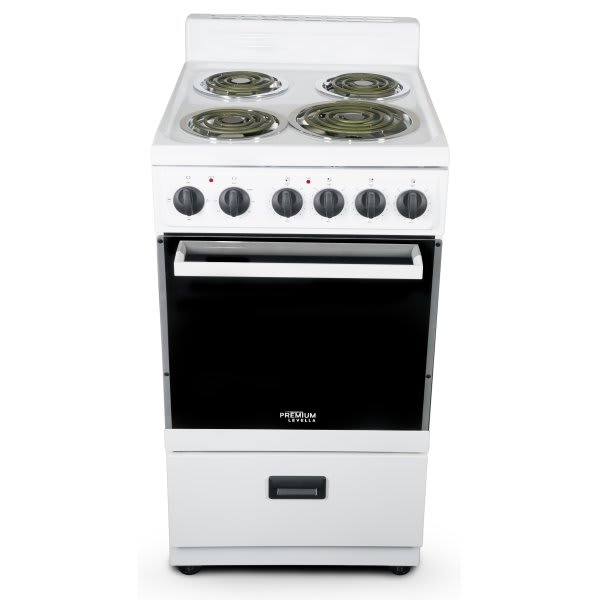 Premium Levella White 20" Single Oven Electric Range With 4 Burners