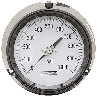 1000 PSI Pressure 4.5" Dia. Dry Flange Mount 1/4" NPT Plastic Gauge Versa V4901QPP3