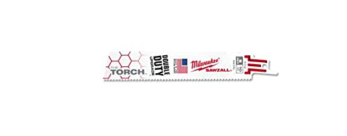 Milwaukee 48-00-5712 6-Inch, 10 Teeth Per Inch, Super Sawzall Blades, 5 Pack