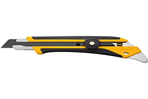 Olfa 1116110 L-5 Fiberglass Rubber Grip Ratchet-Lock Utility Knife