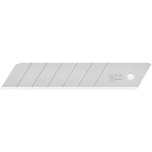 Olfa 5008 HB-5B 25mm Snap-Off EHD Silver Blade, 5-Pack