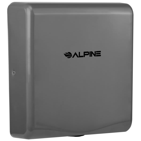 Alpine Industries Willow Gray High-Speed 120v Hand Dryer With Wall Guard