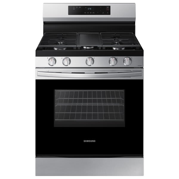 Samsung 30 in. 5-Burner Smart Freestanding Gas Range in Stainless Steel