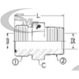 1/2 MALE OFS X 1/4 MALE PIPE - MALE PIPE CONNECTOR - STEEL