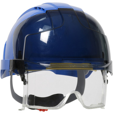 VistaLens Vented ABS Shell, ANSI Z89.1 Type I, Class C, Blue/Smoke, OS - Size OS, Blue-Smoke- ANSI Type I Helmets 280-EVLV-50S