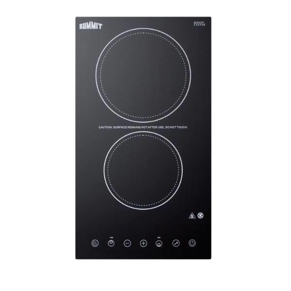 Summit 12 In. 220v Two-Burner Radiant Electric Cooktop